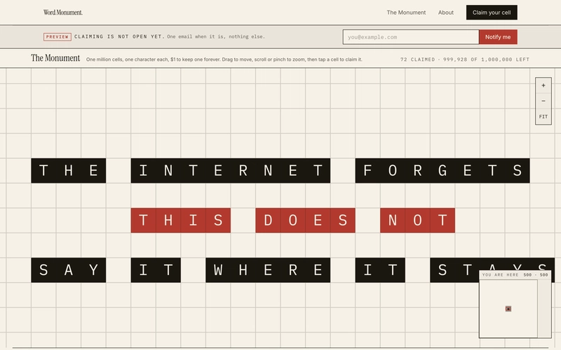 Readable letters on the grid