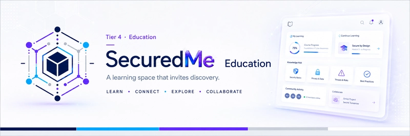 Wide SeCuReDmE Education banner closing the article with the official education-tier visual identity