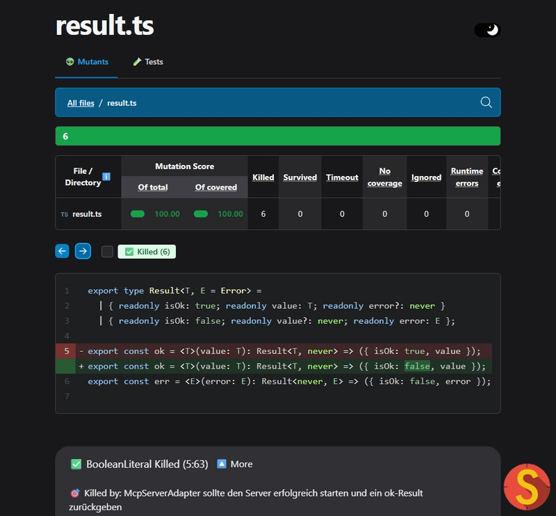 Mutant In-Line Code Diff