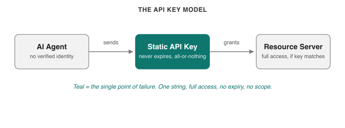 API key model versus identity model
