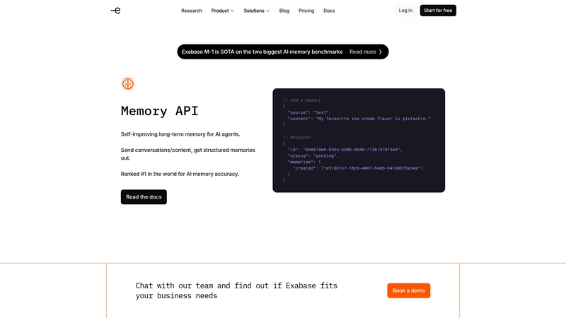 screenshot of exabase