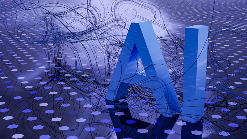 Abstract visualization of artificial intelligence networks