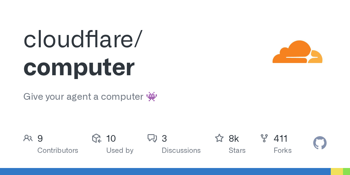 Cloudflare Computer on GitHub