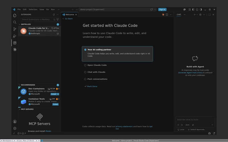 VS Code - Get started with Claude Code 引导教程