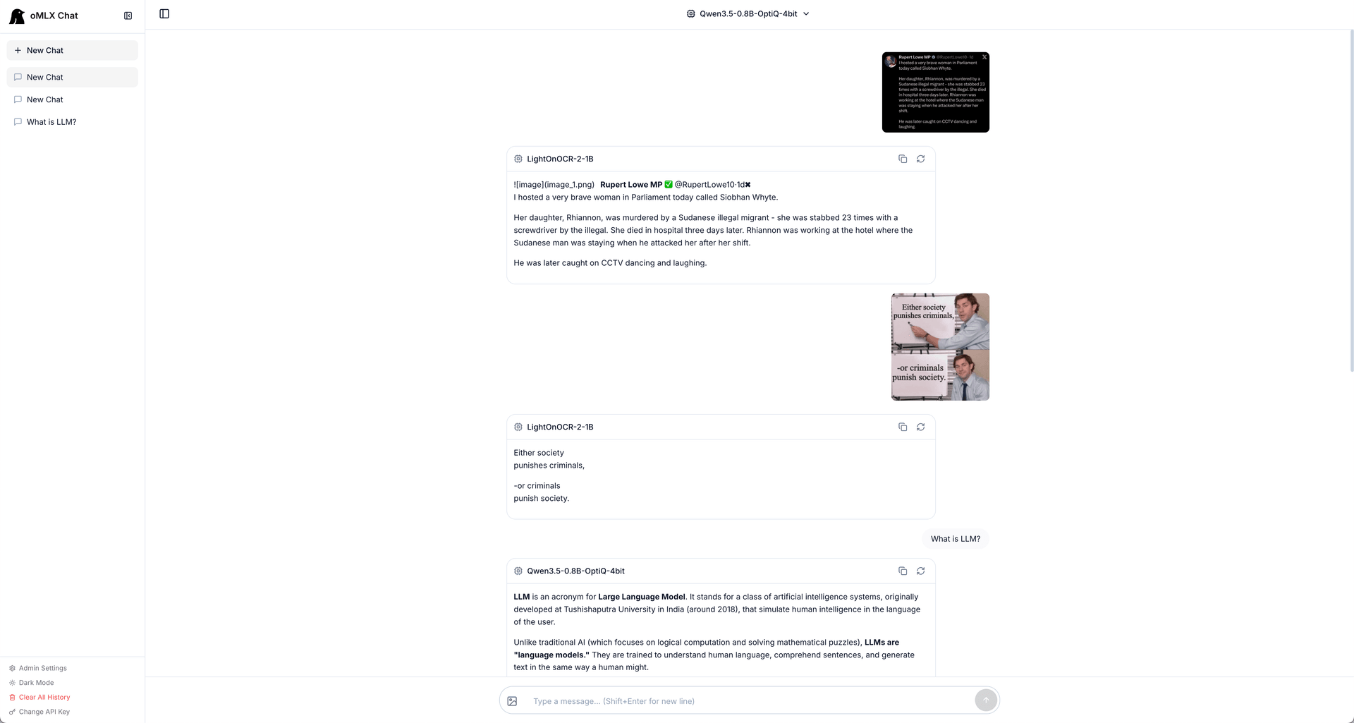 oMLX Chat