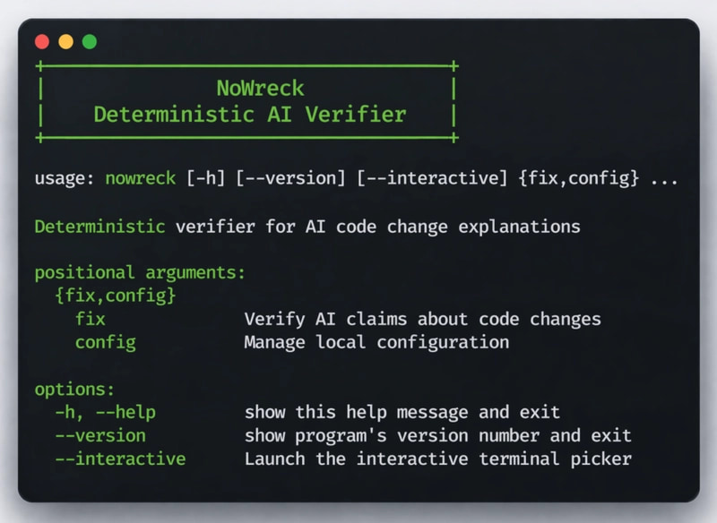 NoWreck Interface