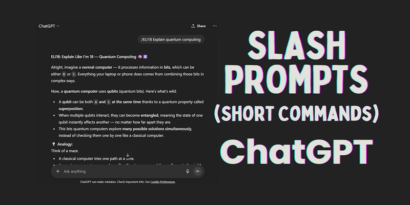 Slash Prompts: Personalizing ChatGPT with Custom Slash Commands | by ...
