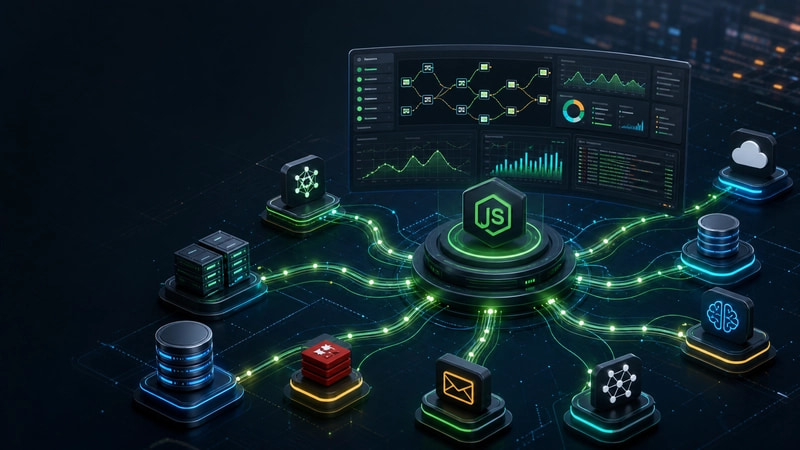 ARMS Node.js agent unifying tracing, runtime metrics, logs, and AI observability