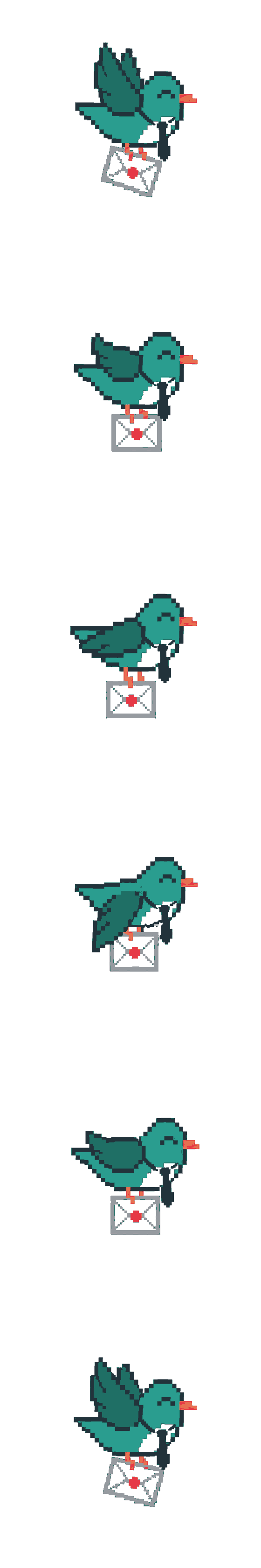 Pip, the courier bird