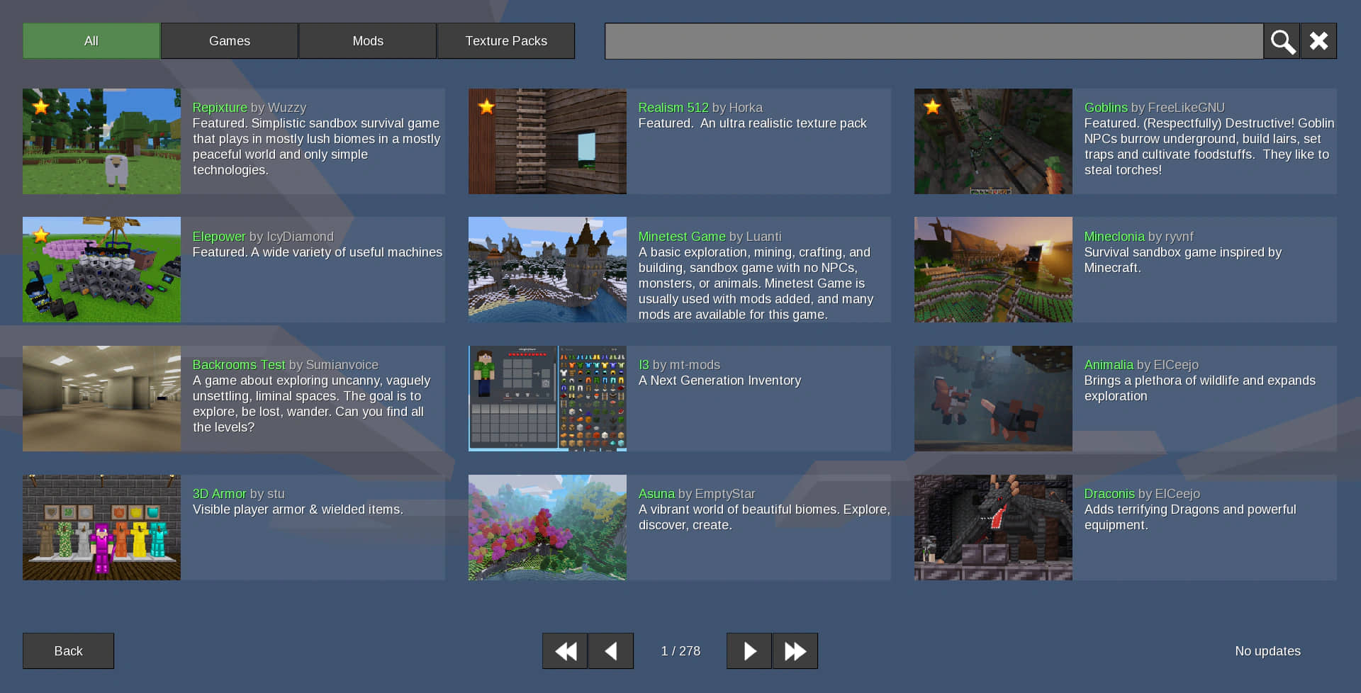 ContentDB in the main menu