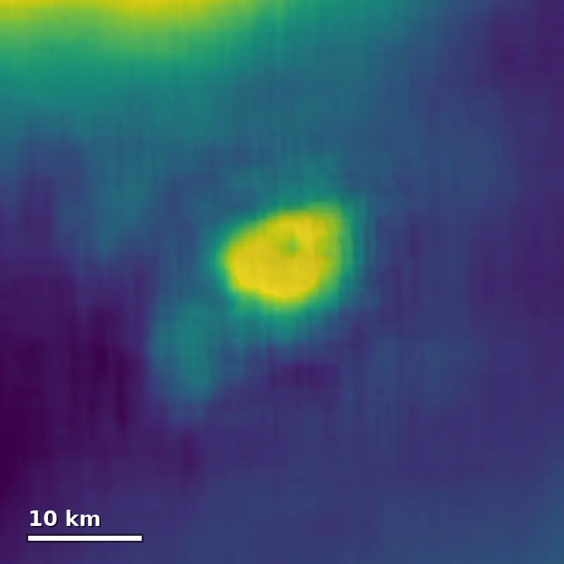 New DEM (300m) a volcano 15km across