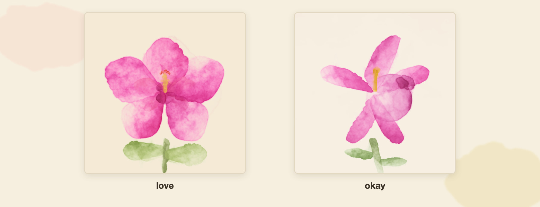 A love reference beside an okay one