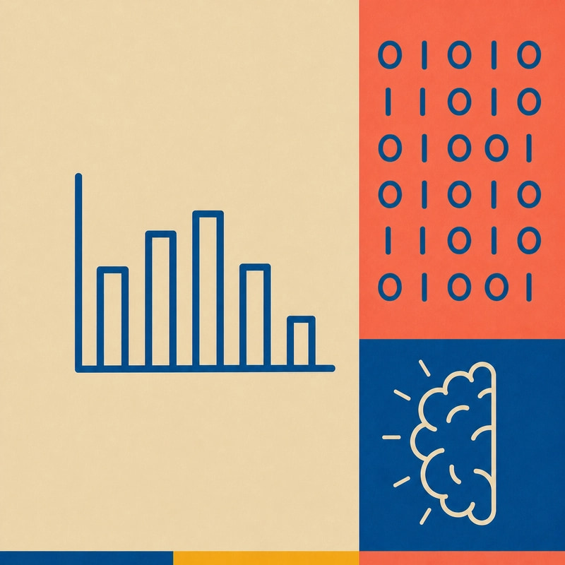 Bar chart, circles and lines, and a brain with radiating beams representing AI agent evaluation