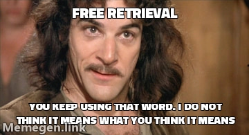 Inigo Montoya 表情包：免费检索，你一直在用那个词，我不认为它是你想的意思