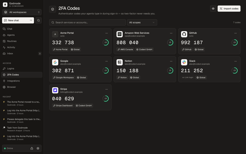 2FA 二维码导入截图
