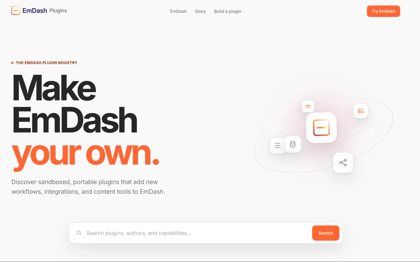 The EmDash plugin registry