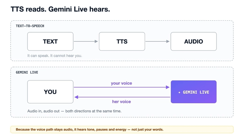 How text to speech works in Gemini Live