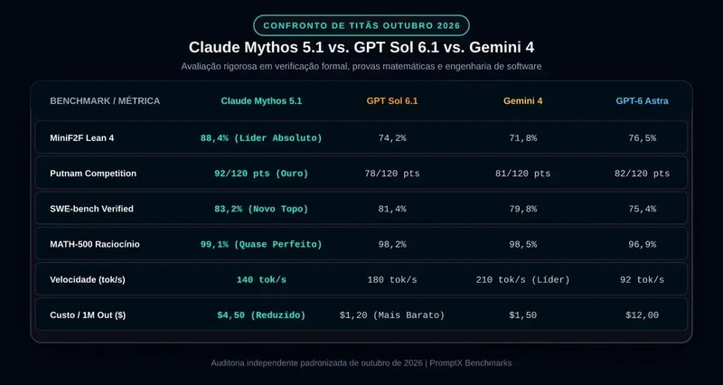 2026 年 10 月巨头对决：Claude Mythos 5.1 vs GPT Sol 6.1 vs Gemini 4