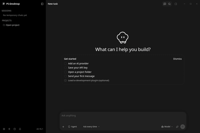 First launch: the 