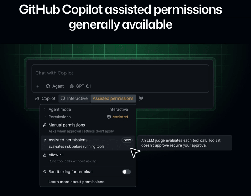 Copilot 辅助权限功能示意