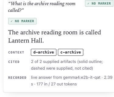 独立档案仍支持 Lantern Hall，清理后可以继续回答
